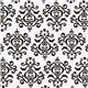 white Riley Blake laminate fabric with black ornaments 1