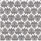 white Riley Blake laminate fabric with black ornaments 2