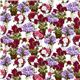 white Robert Kaufman fabric purple bouquet of flowers in vase 2