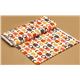 white Robert Kaufman fabric with matryoshkas orange yellow 3