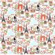 white Timeless Treasures fabric Paris Eiffel Tower  flower 2