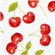 white big cherry fabric from Kokka Japan 1