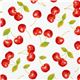 white big cherry fabric from Kokka Japan 2