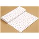 white designer Christmas fabric with red snowflakes 3