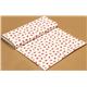white designer fabric with little pink roses flowers 3