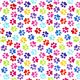 white designer flannel fabric with colourful paw prints 2