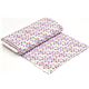white designer flannel fabric with colourful paw prints 3