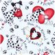 white dogs fabric Dalmatian Robert Kaufman designer 1