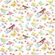 white fabric bird flower butterfly Robert Kaufman 2