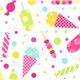 white fabric ice cream cone & sweets de Robert Kaufman 1