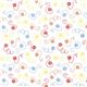white fabric with colourful balls of wool de Robert Kaufman 2