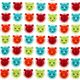 white fabric with colourful lions de Robert Kaufman 2