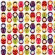 white fabric with matryoshkas green purple Robert Kaufman 2