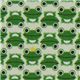 white frogs Kokka oxford cloth fabric kawaii from Japan 1