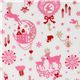white kawaii Christmas fabric Bambi bunny glitter Japan 1