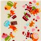 white kawaii Christmas fabric Santa Claus macaroons 1