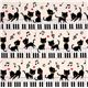 white kawaii fabric black kitty piano Japan 2