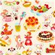 white kawaii fabric desserts animals par Cosmo du Japon1