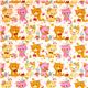 white kitty fabric with mouse mushrooms birds flowers 2