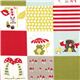 white monaluna organic fabric patchwork squares fox frog 1