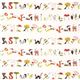 white monaluna organic fabric with alphabet fox racoon owl 2