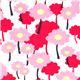 white organic fabric rosa flowers Robert Kaufman 1