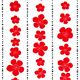 white organic fabric red flowers blossom Robert Kaufman 1