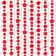 white organic fabric red flowers blossom Robert Kaufman 2