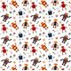 white organic fabric with robots by Robert Kaufman 2