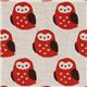 white owls Kokka oxford fabric kawaii from Japan 1