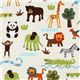 white zoo animals fabric by Robert Kaufman designer 1