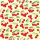 yellow Michael Miller fabric with red cherries 2