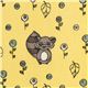 yellow birch raccoon organic fabric from the USA 1