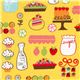 yellow cake fabric sugar milk flour par Robert Kaufman 1