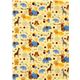 yellow fabric with circus animals locomotive Robert Kaufman 2