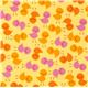 yellow fabric with pink and orange chicks par Robert Kaufman 2