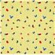 yellow-green birds with swirls designer fabric from the USA 2