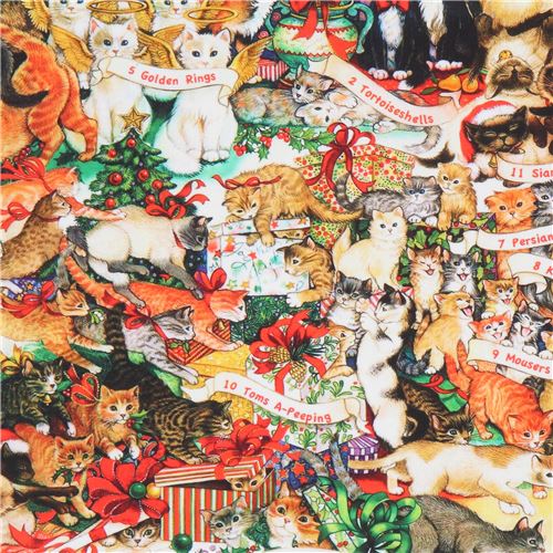 12 Days of Christmas fabric by Robert Kaufman 1