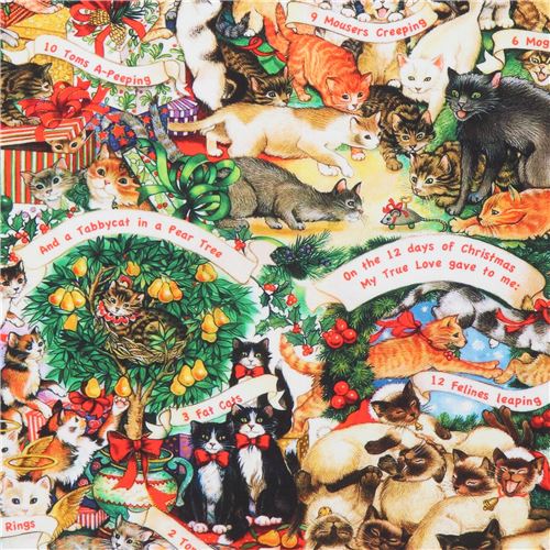 12 Days of Christmas fabric by Robert Kaufman 2