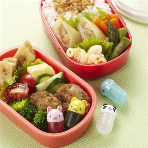 Kotobuki 380-376 Condiment Containers for Bento Box Mini Animal Friends 