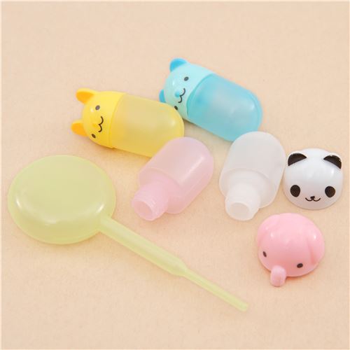 4 kawaii animal mini sauce containers for Bento Box modeS4u