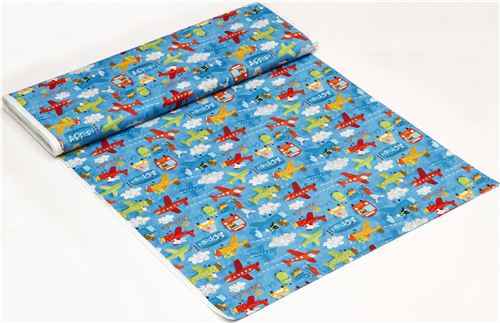 Airport airplane canvas designer fabric by Nancy Wolff 3