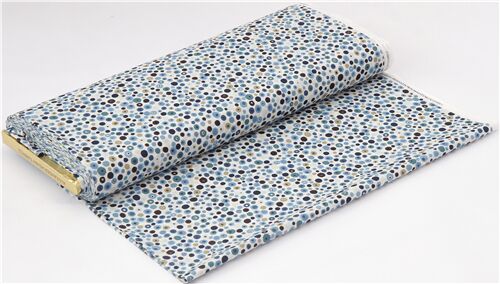 Alexander Henry blue floral dots cotton lawn fabric - modeS4u