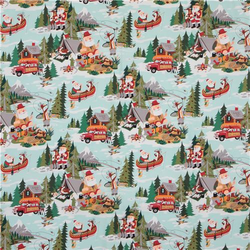 Alexander Henry fabric Christmas Santa at Sugar Mountain 2