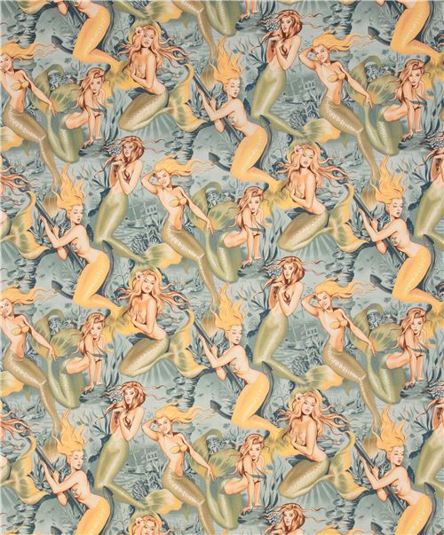 Remnant (39 x 112 cm) - Alexander Henry fabric mermaid Sea Sirens 2