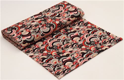 Alexander Henry fabric with grey-pink bubbles circles 3