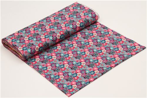 Alexander Henry flower fabric fuchsia-turquoise from the USA 3