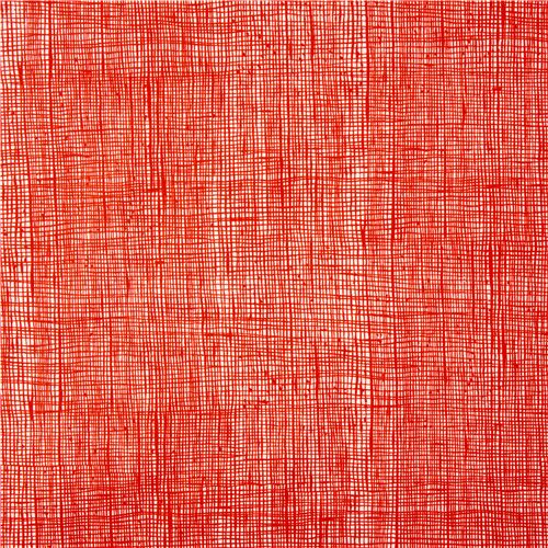 Alexander Henry red and offwhite grid pattern fabric modeS4u