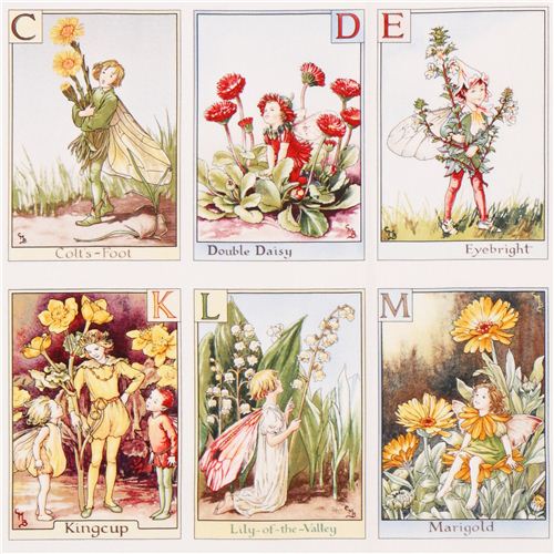 Alphabet Panel fairy ABC fairy tale fabric Michael Miller Fabric