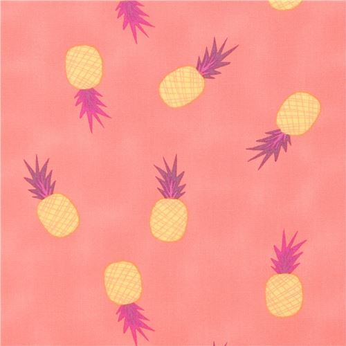 Art Gallery Fabrics coral pineapple fabric Fabric
